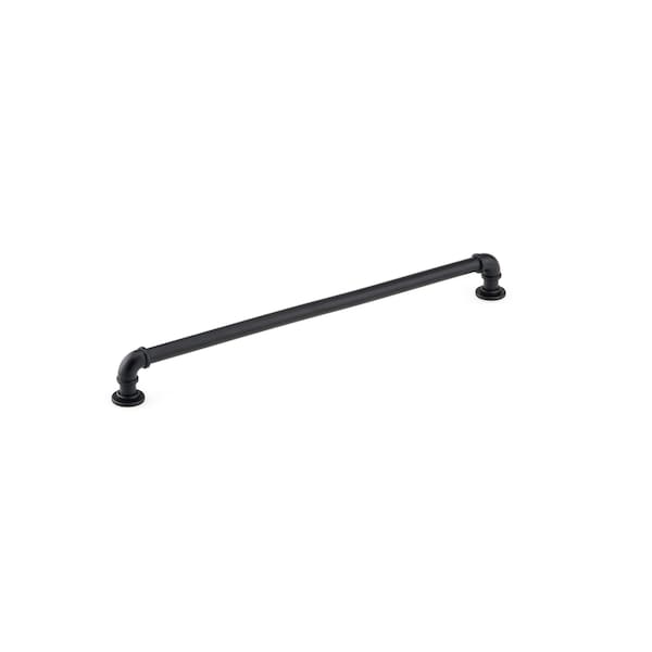 Richelieu 12 5/8 in (320 mm) Center-to-Center Matte Black Eclectic Drawer Pull - BP2209320900