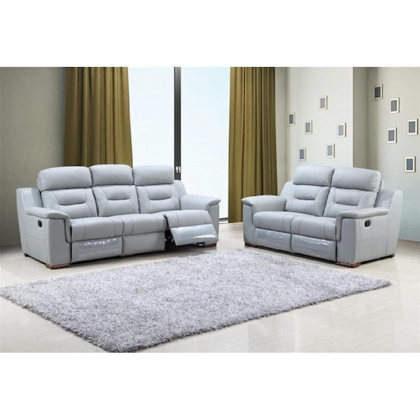 Homeroots Gray Sofa Loveseat - 157 x 82 x 82 in. - 366206