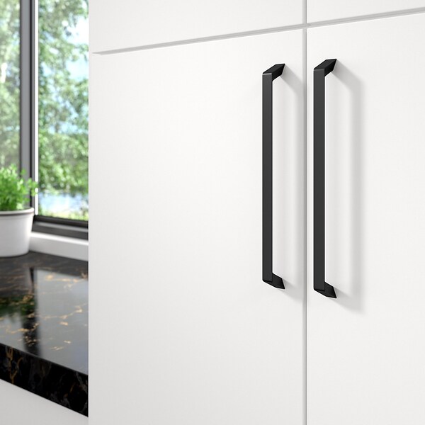 Richelieu 10 1/8 in (256 mm) Center-to-Center Matte Black Contemporary Cabinet Pull - BP7348256900