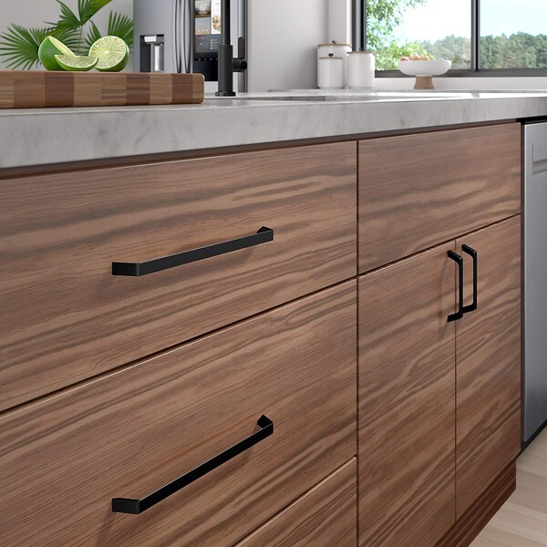 Richelieu 10 1/8 in (256 mm) Center-to-Center Matte Black Contemporary Cabinet Pull - BP7348256900