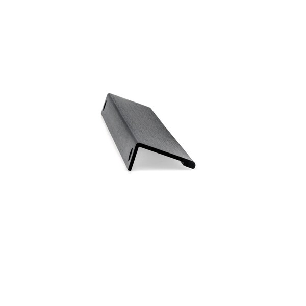 Richelieu 16 3/8 in (416 mm) Center-to-Center Brushed Black Contemporary Edge Cabinet Pull - BP9898416990