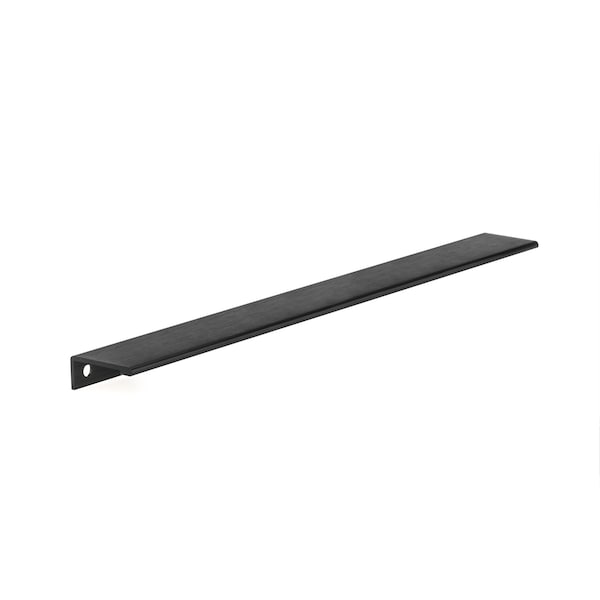 Richelieu 16 3/8 in (416 mm) Center-to-Center Brushed Black Contemporary Edge Cabinet Pull - BP9898416990