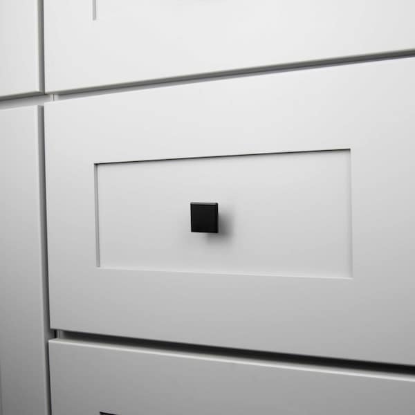 Heritage Designs Contemporary Knob 1316 Inch Square Matte Black Finish, 10PK - R077756MBX10B