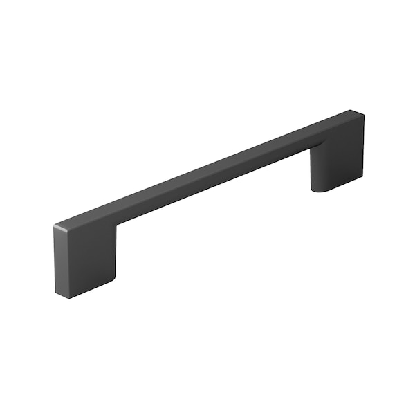 Richelieu 5 1/16 in (128 mm) Center-to-Center Matte Black Contemporary Cabinet Pull - BP8160128900