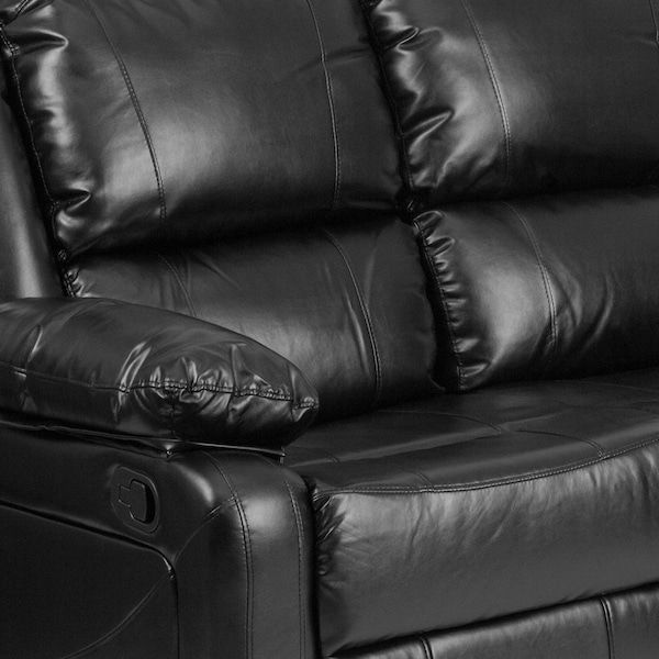 Flash Furniture Loveseat, 35" to 64" x 38", Upholstery Color: Black - BT-70597-LS-GG