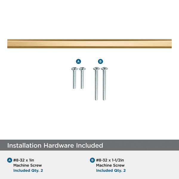 Amerock Status 8-13/16 inch 224mm Center-to-Center Champagne Bronze Cabinet Pull - BP36840CZ