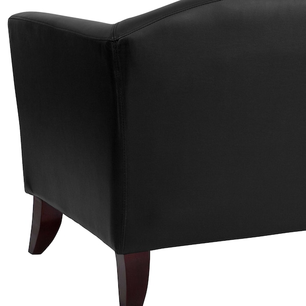 Flash Furniture Loveseat, 29" x 29", Upholstery Color: Black - 111-2-BK-GG