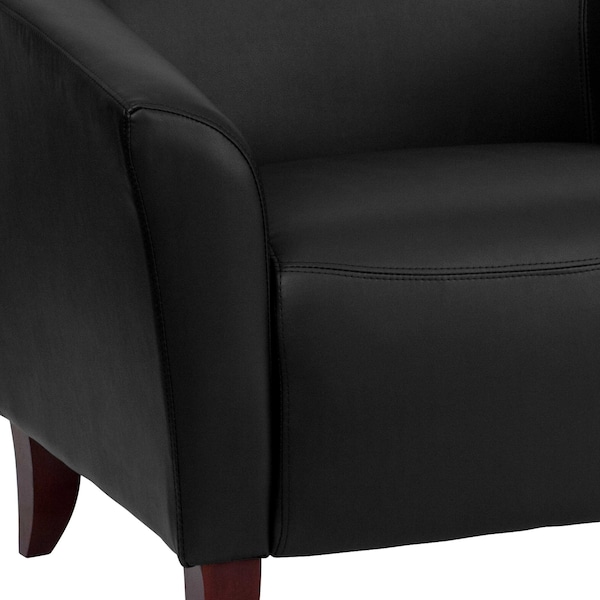 Flash Furniture Loveseat, 29" x 29", Upholstery Color: Black - 111-2-BK-GG