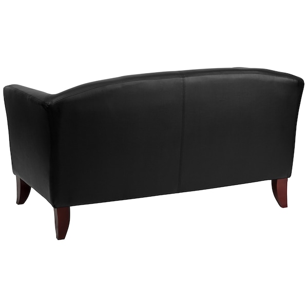 Flash Furniture Loveseat, 29" x 29", Upholstery Color: Black - 111-2-BK-GG