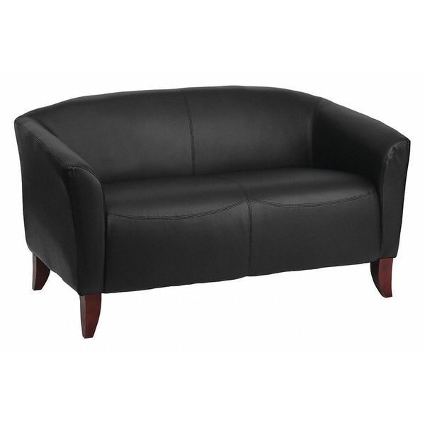 Flash Furniture Loveseat, 29" x 29", Upholstery Color: Black - 111-2-BK-GG