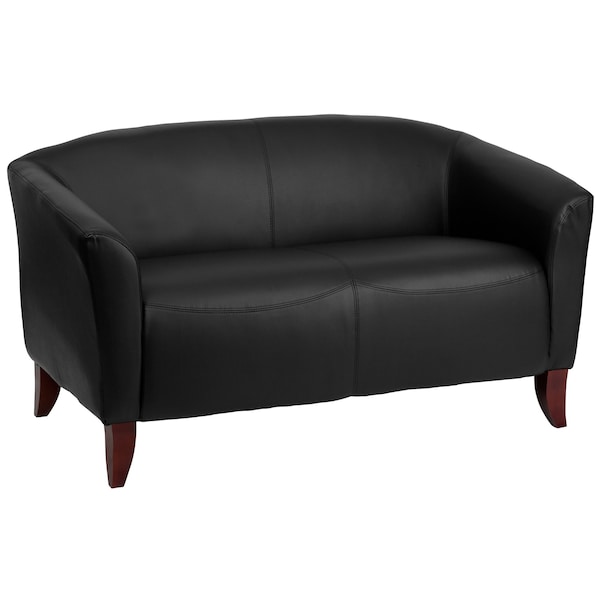 Flash Furniture Loveseat, 29" x 29", Upholstery Color: Black - 111-2-BK-GG