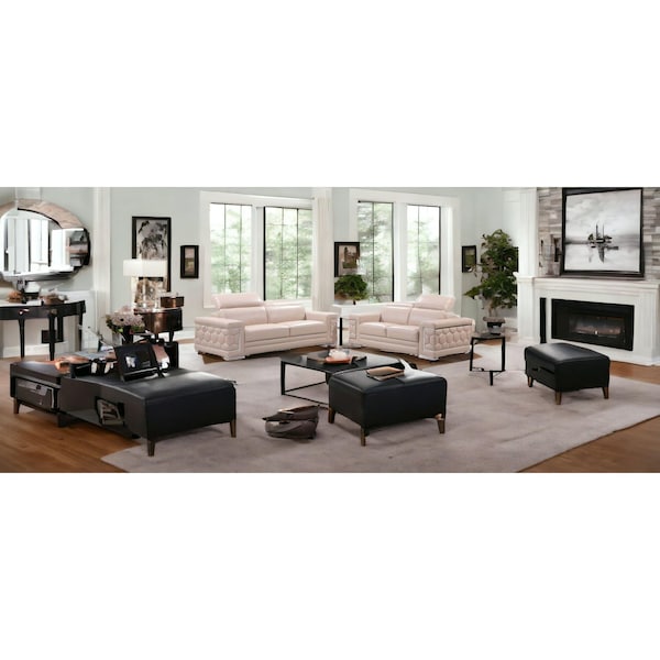 Homeroots Beige Sofa Loveseat 160 x 82 x 66 in. - 366253