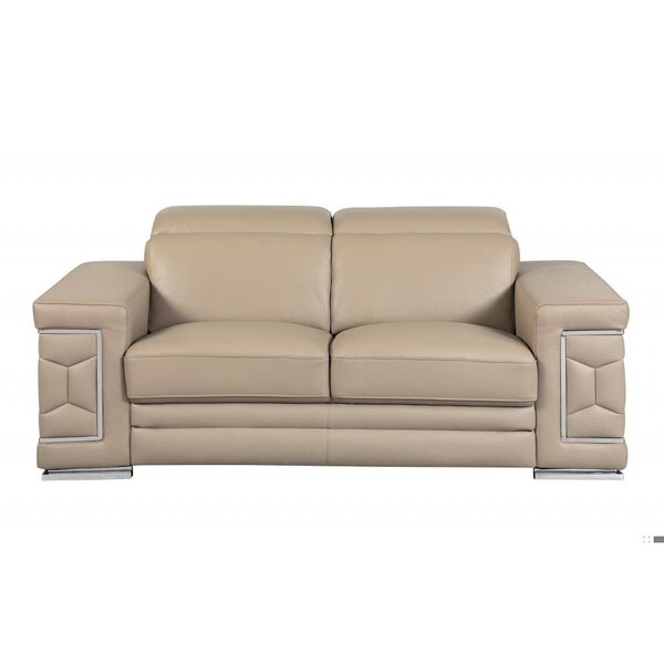 Homeroots Beige Sofa Loveseat 160 x 82 x 66 in. - 366253