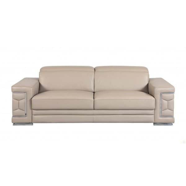 Homeroots Beige Sofa Loveseat 160 x 82 x 66 in. - 366253