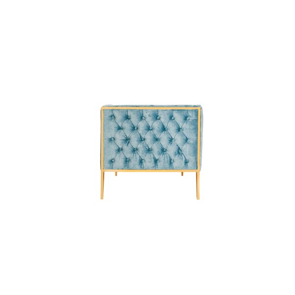 Manhattan Comfort Vector Sofa in Ocean Blue and Gold - SF008-OB