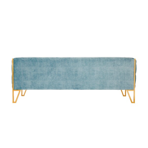 Manhattan Comfort Vector Sofa in Ocean Blue and Gold - SF008-OB