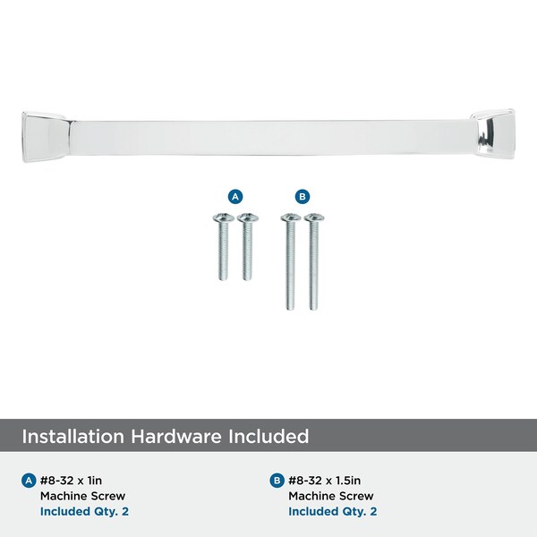 Amerock Revitalize 6-5/16 in 160 mm Center-to-Center Polished Chrome Cabinet Pull - BP5534726