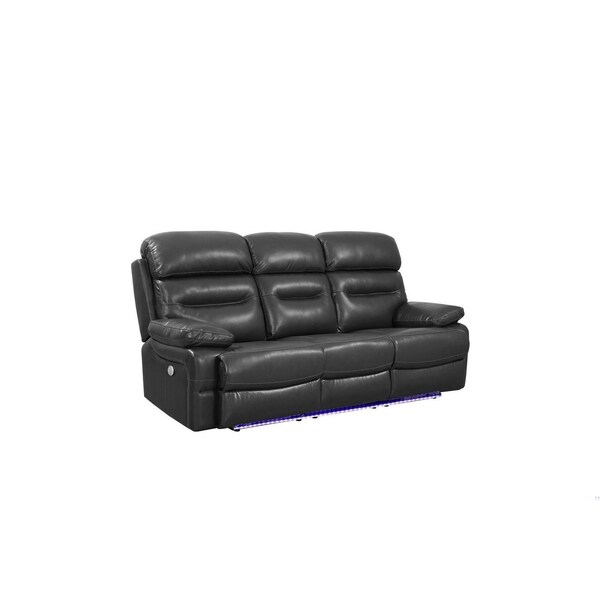 Homeroots Gray Power Reclining Sofa 89 x 40 x 41 in. - 366316