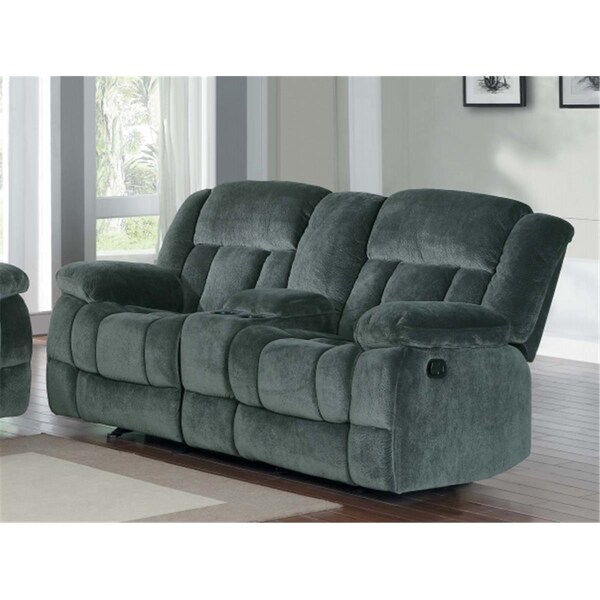 Home Elegance Laurelton Double Reclining Love Seat In Chocolate - 9636CC-2
