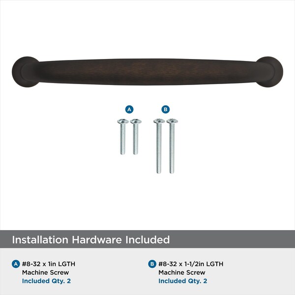 Amerock Renown 5-1/16 in 128 mm Center-to-Center Oil Rubbed Bronze Cabinet Pull - BP36795ORB