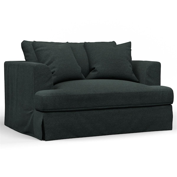 Fine-Line Newport Slipcovered Chair & A Half Sofa Dark Gray - FI2475051