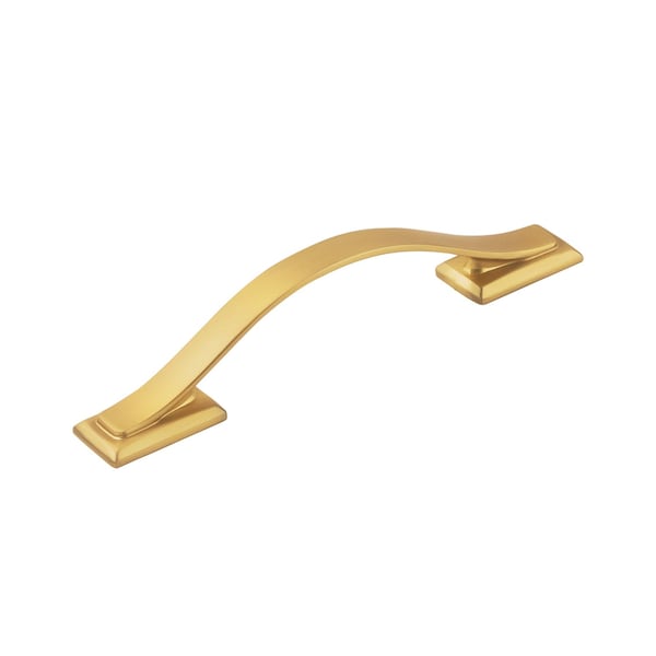 Hickory Hardware Dover Collection Pull 3-3/4 Inch 96mm Center to Center Brushed Golden Brass Finish - H078771BGB