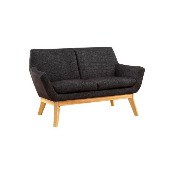Lorell Lorell Upholstered Fabric Loveseat - Black - Quintessence Collection - LLR68959
