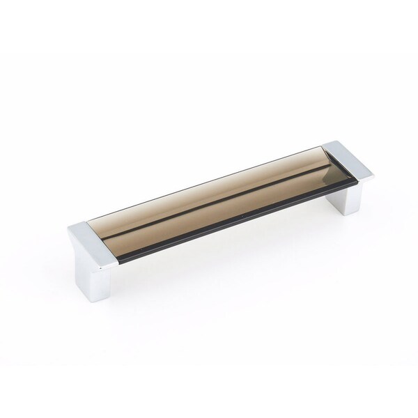 Schaub 5-1/16in Center to Center Positano Smoke Cabinet Pull Satin Nickel Finish - 316-15-SM