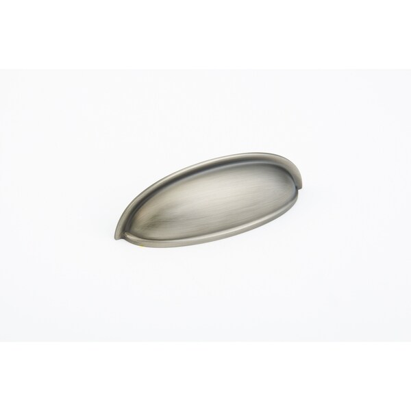 Schaub 4-5/8in Overall; 3in Center to Center Traditional Cup Pull Antique Nickel Finish - 731-AN