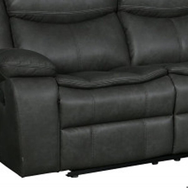 Homeroots Gray Sofa Loveseat 150 x 72 x 80 in. - 366302