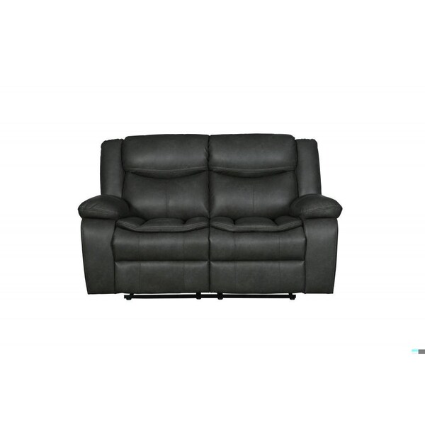 Homeroots Gray Sofa Loveseat 150 x 72 x 80 in. - 366302