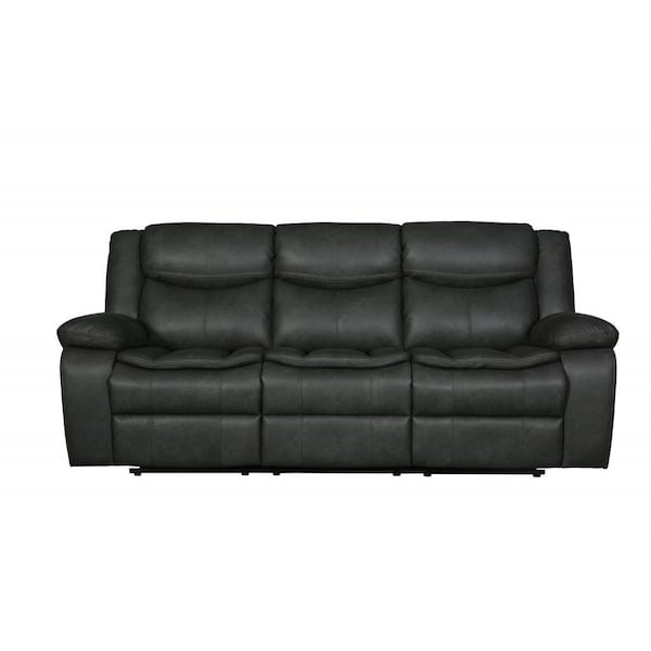Homeroots Gray Sofa Loveseat 150 x 72 x 80 in. - 366302