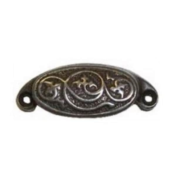 Gourmetgalley 88-605 Ivy Drawer Pull - Black Nickel - 3-1/4in. x 1-1/2in. - GO3016806