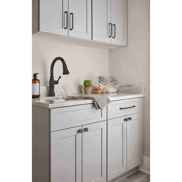 Amerock Factor 5-1/16 in 128 mm Center-to-Center Matte Black Cabinet Pull - BP36782FB