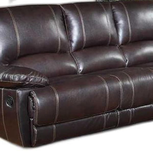 Homeroots 76 x 40 x 41 in. Modern Brown Sofa with Console Loveseat - 343907