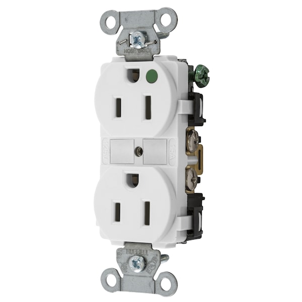 Hubbell Wiring Device-Kellems HUBBELL-PRO HG DPLX 15A/125V WH - 8200WHI