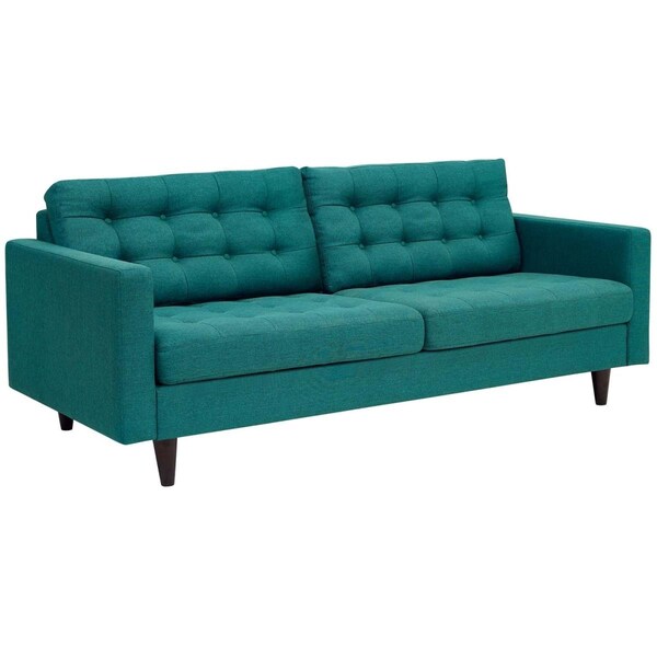 Modway Furniture 35.5 H x 84 W x 36.5 L in. Empress Upholstered Sofa, Teal - EEI-1011-TEA