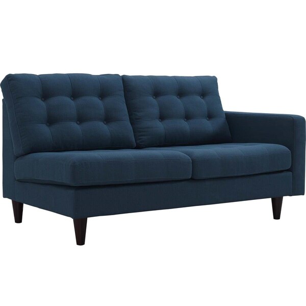 Modway Furniture 34 H x 34 W x 64.5 L in. Empress Right-Facing Upholstered Fabric Loveseat, Azure - EEI-2595-AZU