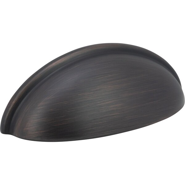 Designperfect 3'' Center-to-Center Cup Pull, Brushed Oil Rubbed Bronze, 25PK - DPA25C632ORB