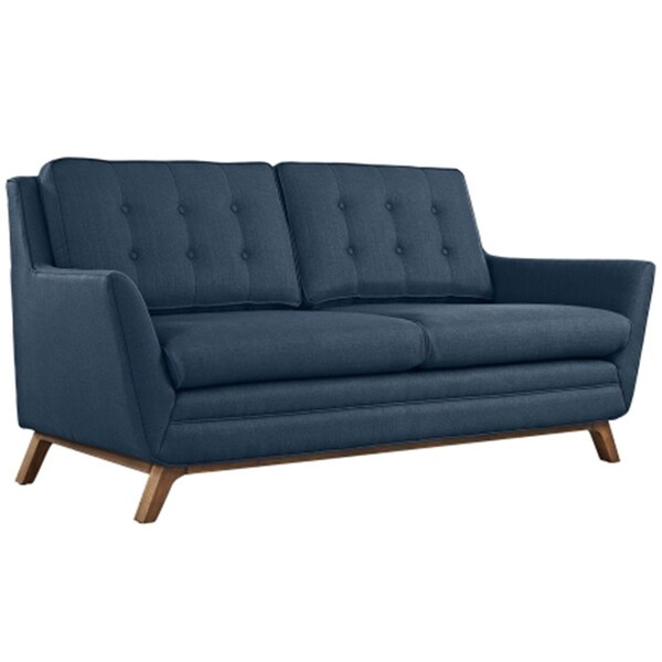 East End Imports Beguile Fabric Loveseat- Azure - EEI-1799-AZU