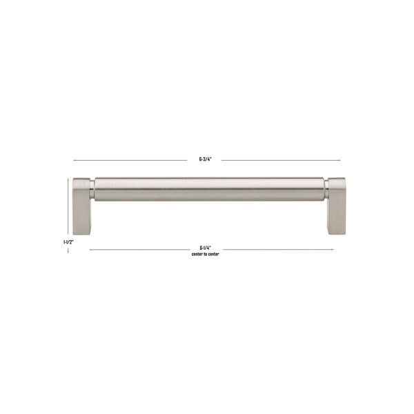 Gliderite Hardware 6-1/4 in. Center to Center Smooth Bar Pull - 4787-160-SN, 5PK - 4787-160-SN-5