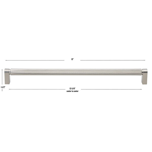 Gliderite Hardware 12-5/8 in. Center to Center Knurled Bar Pull Satin Nickel, 25PK - 4788-320-SN-25