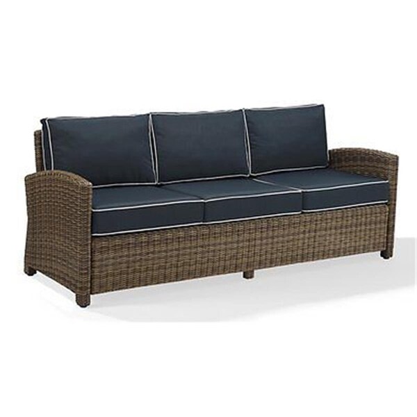 Modern Marketing Concepts Bradenton Sofa with Navy Cushions - KO70049WB-NV