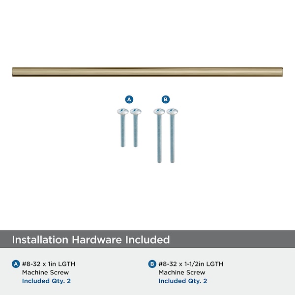 Amerock Versa 12-5/8 inch 320mm Center-to-Center Golden Champagne Cabinet Pull - BP55534BBZ