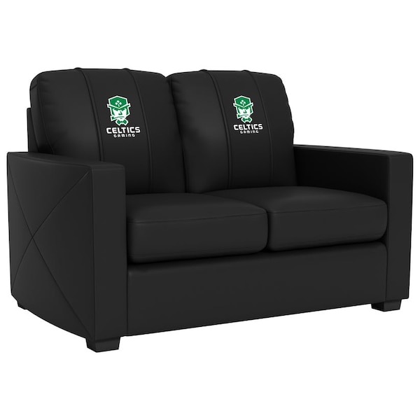 Dreamseat Silver Loveseat with Celtics Crossover Gaming Primary Logo - XZ7759003LSCDBK-PSNBA32110