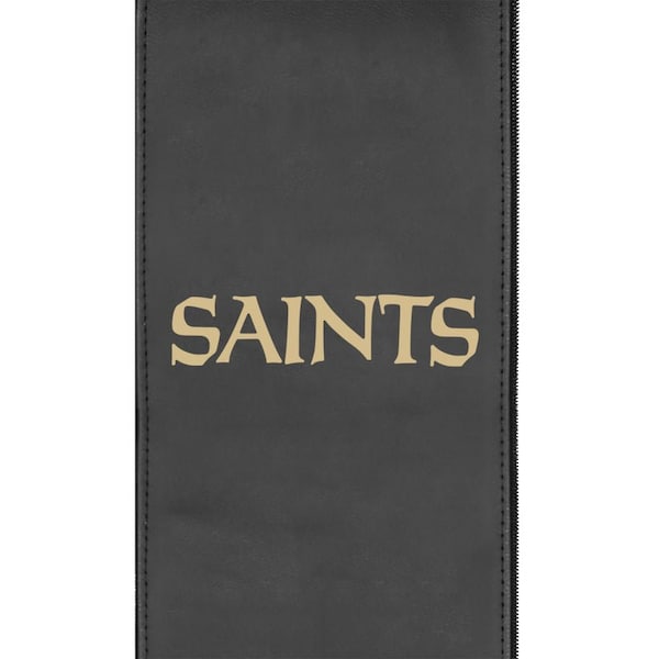 Dreamseat Silver Loveseat with New Orleans Saints Secondary Logo - XZ7759003LSCDBK-PSNFL21006