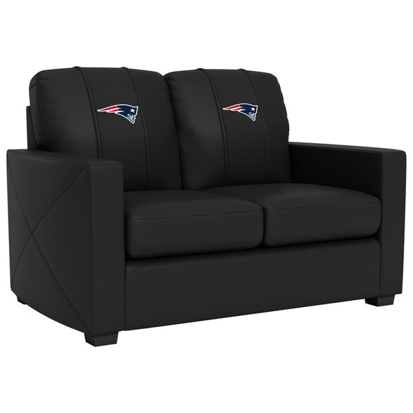 Dreamseat Silver Loveseat with New England Patriots Primary Logo - XZ7759003LSCDBK-PSNFL21000