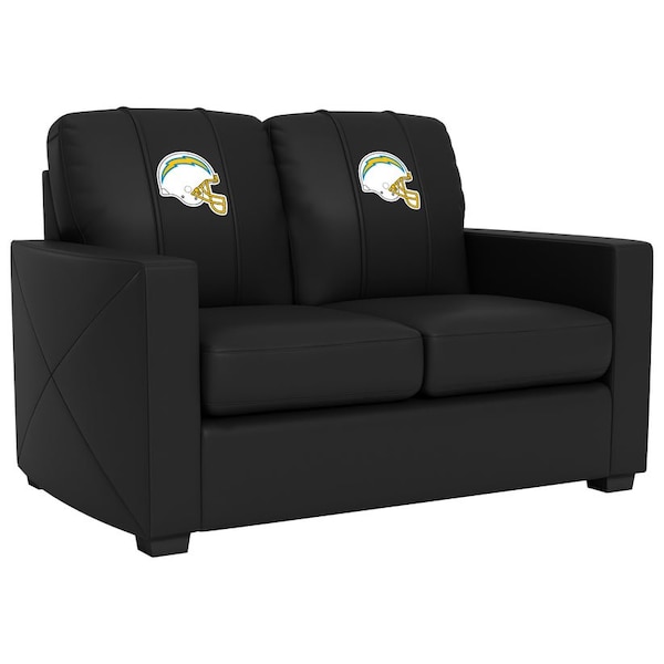 Dreamseat Silver Loveseat with Los Angeles Chargers Helmet Logo - XZ7759003LSCDBK-PSNFL20077