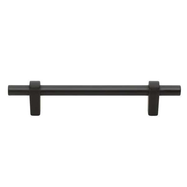 Gliderite Hardware 4-1/4 in. Center to Center Matte Black European Cabinet Pull - 4148-S-MB, 10PK - 4148-S-MB-10