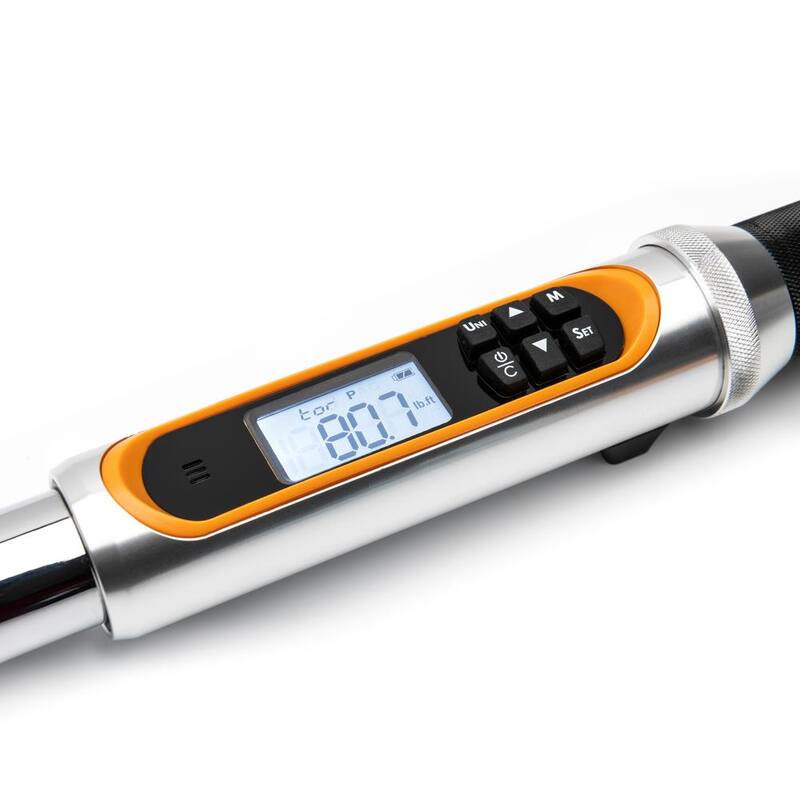 GEARWRENCH 1/2 in. Drive 120XP 50-250 ft./lbs. Flex-Head Electronic Torque Wrench with Angle - 85196